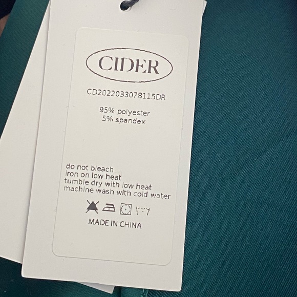 Cider curve solid twist front midi dress - Picture 3 of 5